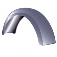 V-Twin Spun Rear Fender Raw Steel 6" Wide - 50-1349