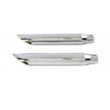 Wyatt Gatling 16-1/2" Baloney Slice Slip On Muffler Chrome - 30-0348