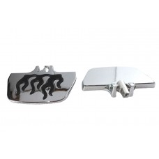 Wyatt Gatling Factory Sample Passenger Mini Footboard Set with Flame      Design - 27-2412