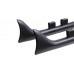 M8 33" Straight Fishtail Exhaust Extension Set Black 30-0973