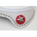 White Leather Solo Seat with Skirt 47-0947