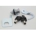 Chrome Saddlebag Lock and Key Kit 49-1006