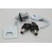 Chrome Saddlebag Lock and Key Kit 49-1006