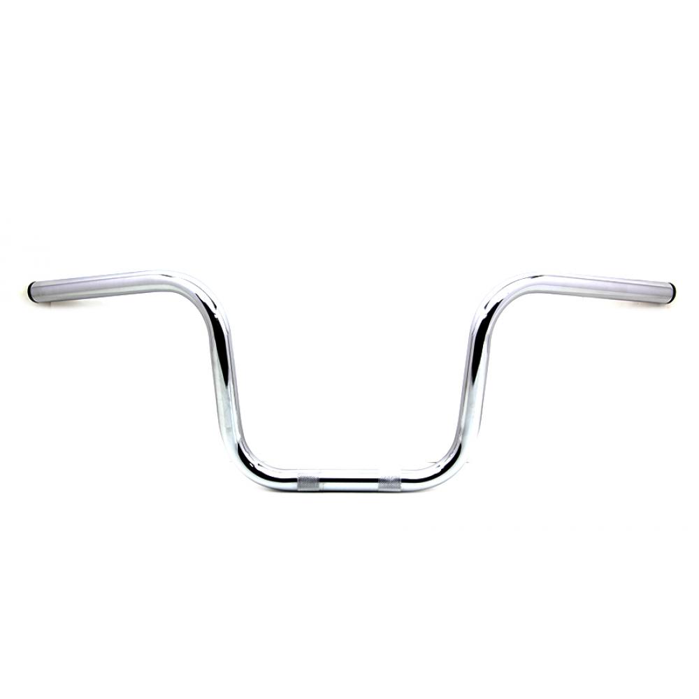 12" Ape Hanger Handlebars with Indents Chrome for Harley Davidson by V-Twin 