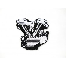Black and White Knucklehead Engine Patches 48-1163