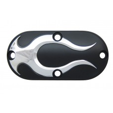 Black Inspection Cover with Chrome Flame 42-1271