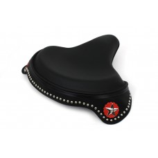 Black Leather Solo Seat with Skirt 47-0946