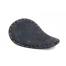 Black Real Leather Bobber Solo Seat 47-0321