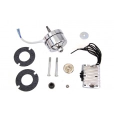 Chrome 12 Volt Alternator Generator Conversion Kit 32-1674