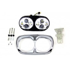 Chrome Dual LED Headlamp Unit 33-1100