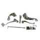 Chrome Forward Mid Control Kit without Floorboards 22-0957