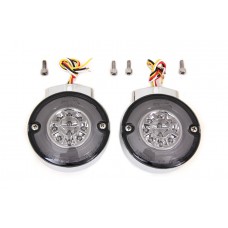 Chrome LED Turn Signal Combo Assembly Set 33-1440