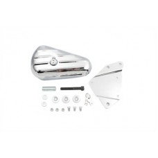 Chrome Left Side Oval Tool Box and Mount Kit 50-1012