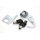 Chrome Saddlebag Lock and Key Kit 49-1006