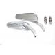 Chrome Tear Drop Mirrors with Billet Stems 34-1541