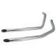 Exhaust Drag Pipe Set with Black Slash Tips 30-3102