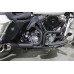 V-Twin FLT Offset Megaphone 2:1 1-3/4   Exhaust Black with Chrome 29-0024