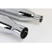 V-Twin 32  Chrome Muffler Set with Black Tapered End Tips 30-1653