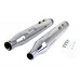 V-Twin Wyatt Gatling Muffler Set Chrome with Black Conical Tip 30-4011