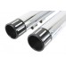 V-Twin Wyatt Gatling Muffler Set Chrome with Black Revolver Tip 30-4013