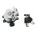 V-Twin Chrome Ignition Switch with Chrome Skull 32-1439