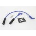 V-Twin Accel 8mm S/S Spiral Core Ignition Wire Set Blue 32-9171