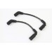 V-Twin Accel 8mm S/S Spiral Core Ignition Wire Set Black 32-9194