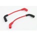 V-Twin Accel 8mm S/S Spiral Core Ignition Wire Set Red 32-9196