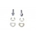 V-Twin Exhaust Pipe Locking Bolt Mounting Kit Chrome 3252-6