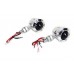 V-Twin LED Bullet Turn Signal Set Polished with Amber Lens 33-1652