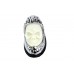 V-Twin Skull Head Fender Ornament Chrome 33-1946