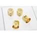 V-Twin Skull Pushrod Cover Cup Set Gold 37-9079