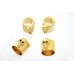 V-Twin Skull Pushrod Cover Cup Set Gold 37-9079