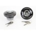 V-Twin Keyed Gas Cap Set Vented and Non-Vented Black 38-0652