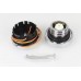 V-Twin Chrome LED Ribbed Style Fuel Gauge and Filler Cap Set 38-0988