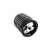 V-Twin Finned Black Anodized Oil Filter Kit with Raw Accents 40-0988