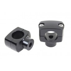 V-Twin 1-1/4  Shorty Riser Set Black 25-2232