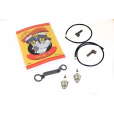 V-Twin 45  W/G 18mm Replica Spark/Wire Plug Kit 49-1890