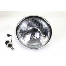 V-Twin 6-1/2  Spring Fork H-4/LED Headlamp Unit Black 33-1785