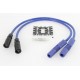 V-Twin Accel 8mm S/S Spiral Core Ignition Wire Set Blue 32-9183