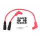 V-Twin Accel 8mm S/S Spiral Core Ignition Wire Set Red 32-9172