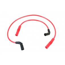 V-Twin Accel 8mm S/S Spiral Core Ignition Wire Set Red 32-9188