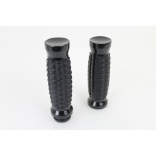 V-Twin Alligator Style Grip Set Black 28-0012
