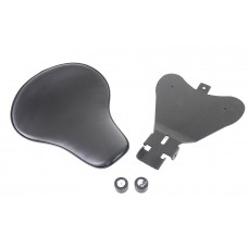 V-Twin Bates Smooth Leather Solo Seat 47-0486