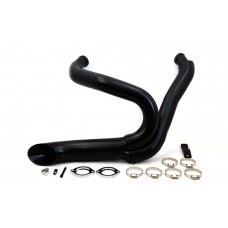 V-Twin Black Wyatt Gatling 2 into 1 Exhaust Pipe Header Kit 30-0773