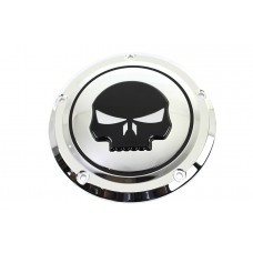 V-Twin Chrome 5 Hole Skull Derby Cover 42-0269