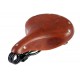 V-Twin Double Steel Saddle Solo Seat Honey Brown 47-0611