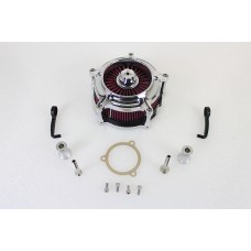 V-Twin Exposed Filter Air Cleaner Kit Chrome 34-1712