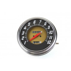 V-Twin FL 2:1 Ratio Dark Grey Face Speedometer 39-0867