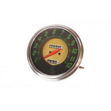 V-Twin FLH 2:1 Ratio Replica Green Face Speedometer 39-0889